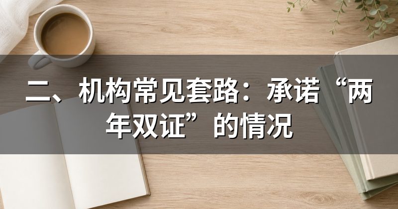 二、机构常见套路:承诺“两年双证”的情况