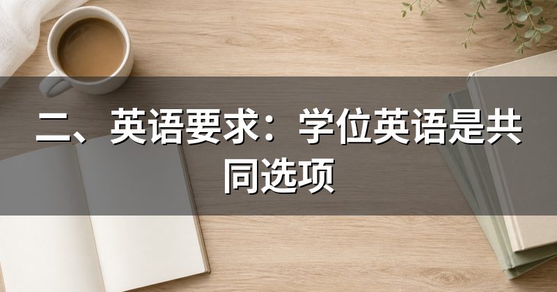 二、英语要求:学位英语是共同选项