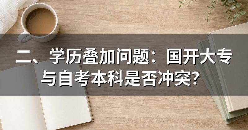 二、学历叠加问题:国开大专与自考本科是否冲突?