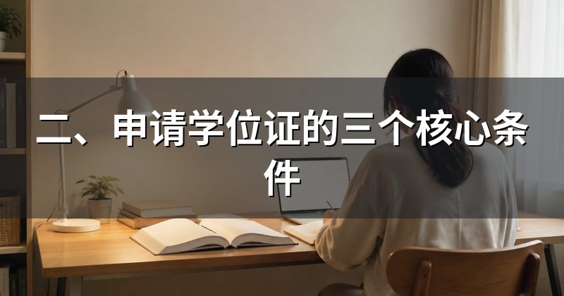 二、申请学位证的三个核心条件