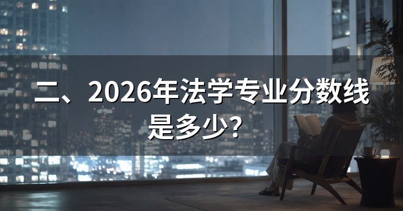 二、2026年法学专业分数线是多少？
