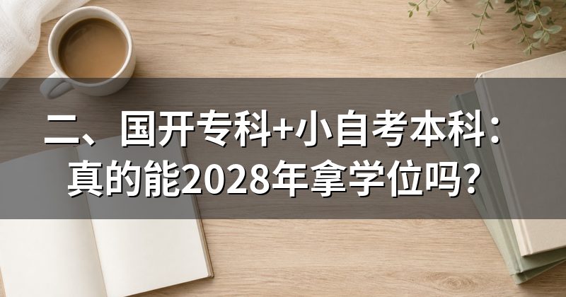 二、国开专科+小自考本科:真的能2028年拿学位吗?