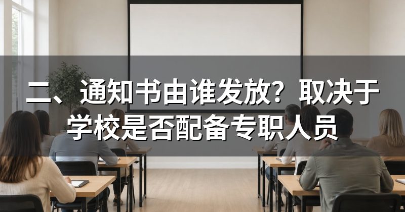 二、通知书由谁发放?取决于学校是否配备专职人员