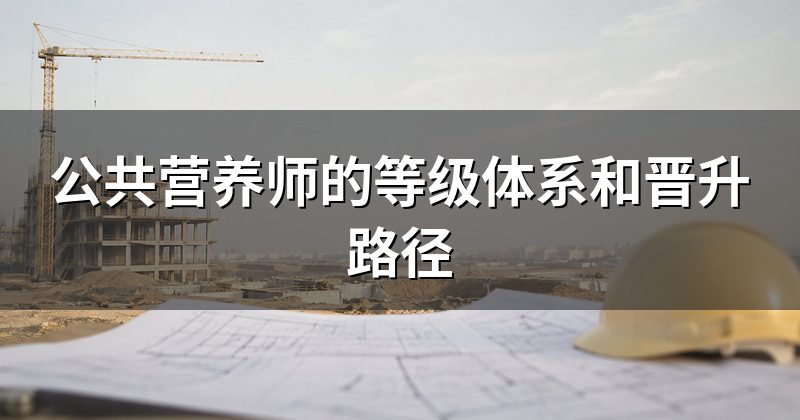 公共营养师的等级体系和晋升路径