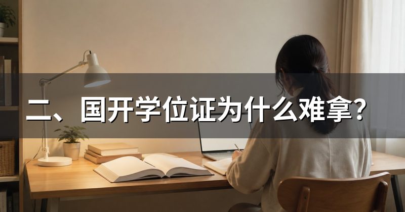 二、国开学位证为什么难拿?