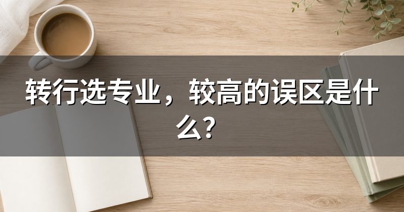 转行选专业,较高的误区是什么?