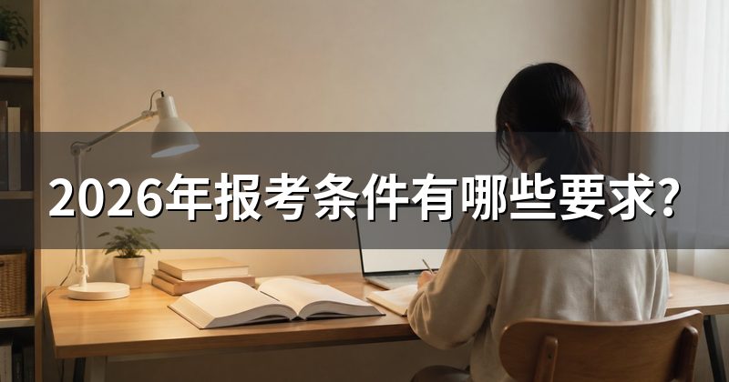 2026年报考条件有哪些要求?