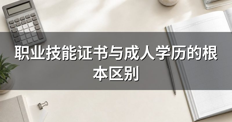 职业技能证书与成人学历的根本区别