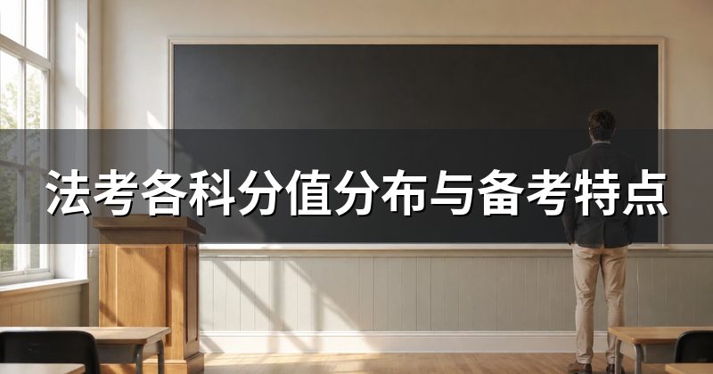 法考各科分值分布与备考特点