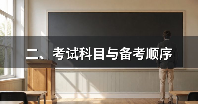 二、考试科目与备考顺序