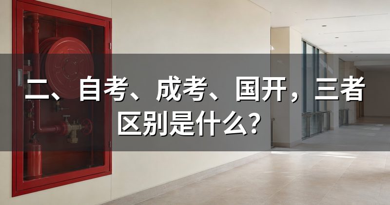 二、自考、成考、国开，三者区别是什么？