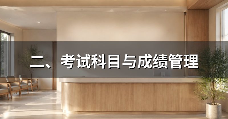 二、考试科目与成绩管理