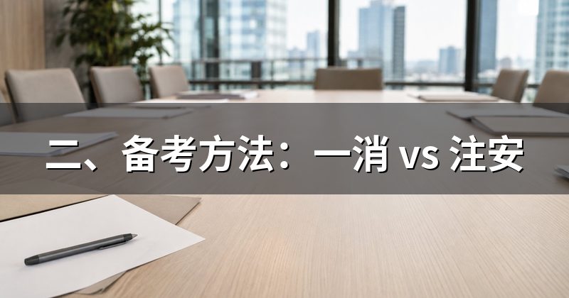 二、备考方法：一消 vs 注安