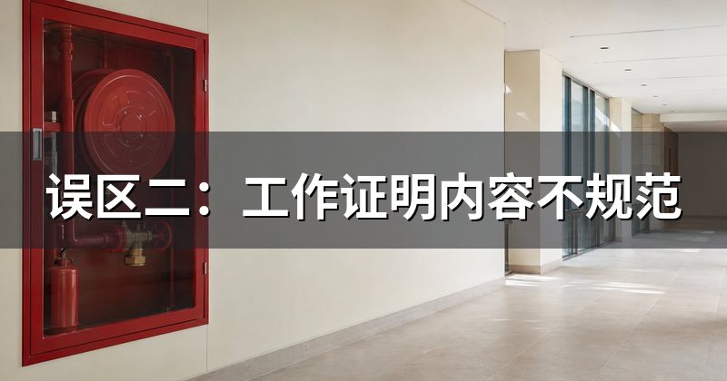 误区二：工作证明内容不规范