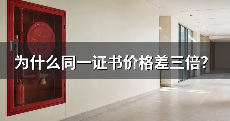 为什么同一证书价格差三倍？