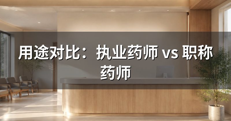 用途对比：执业药师 vs 职称药师