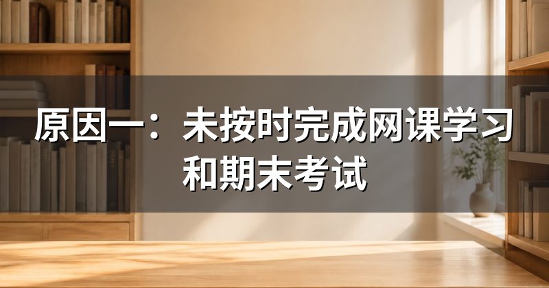 原因一:未按时完成网课学习和期末考试