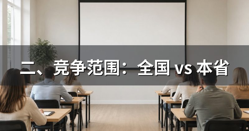 二、竞争范围：全国 vs 本省