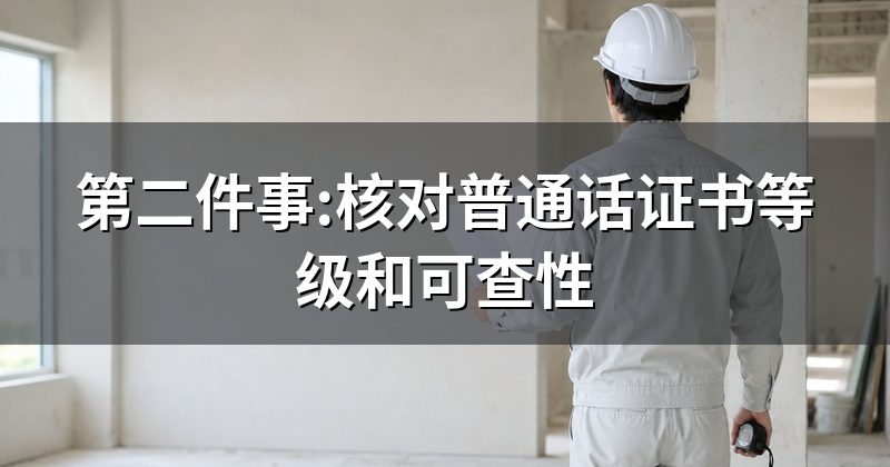 第二件事:核对普通话证书等级和可查性