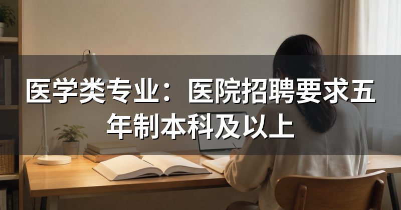 医学类专业:医院招聘要求五年制本科及以上