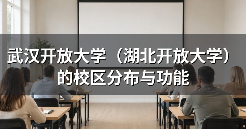 武汉开放大学(湖北开放大学)的校区分布与功能