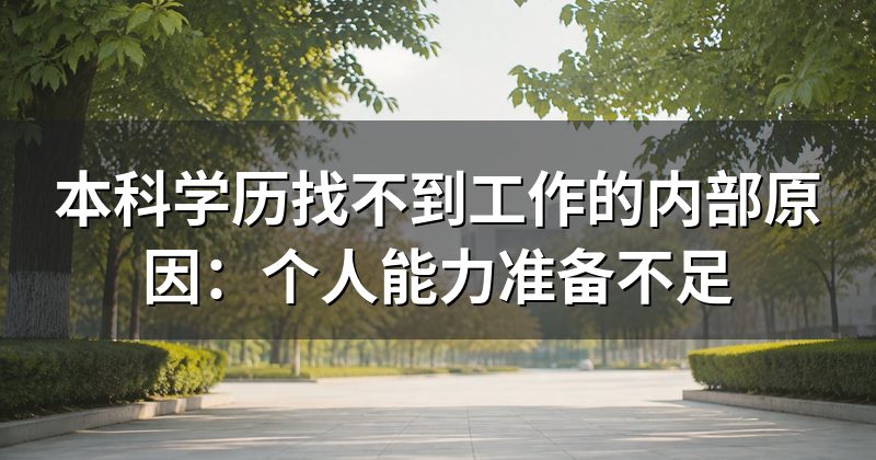 本科学历找不到工作的内部原因:个人能力准备不足