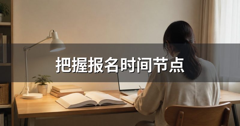 把握报名时间节点