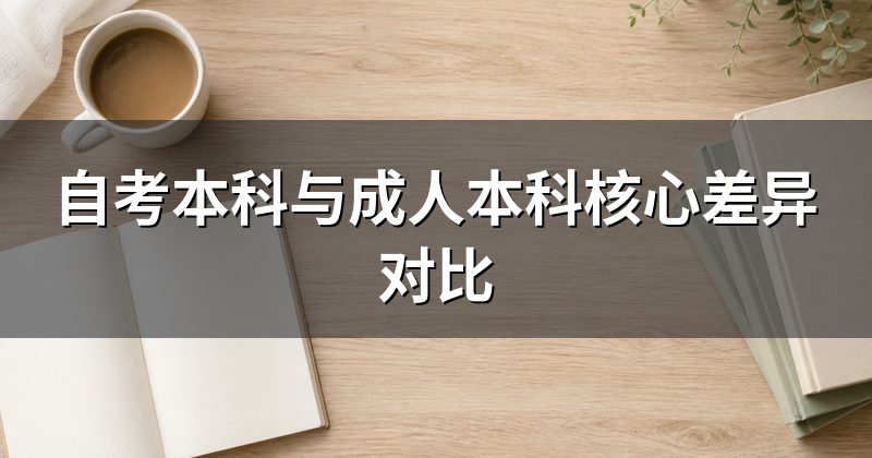 自考本科与成人本科核心差异对比