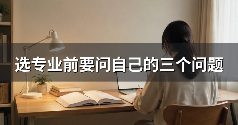 选专业前要问自己的三个问题