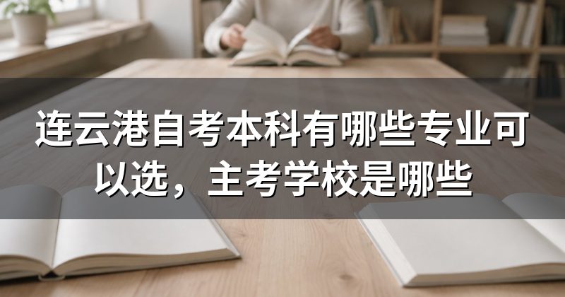 连云港自考本科有哪些专业可以选，主考学校是哪些