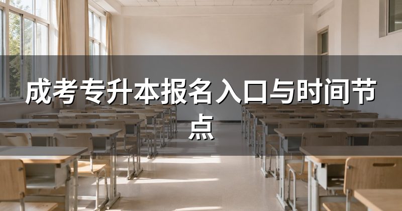 成考专升本报名入口与时间节点
