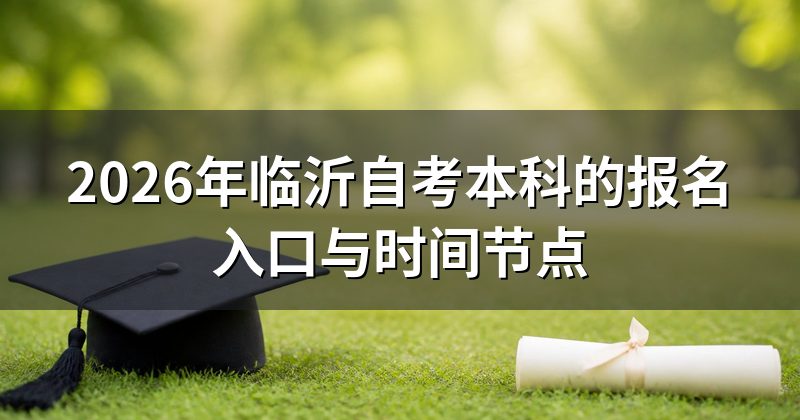 2026年临沂自考本科的报名入口与时间节点