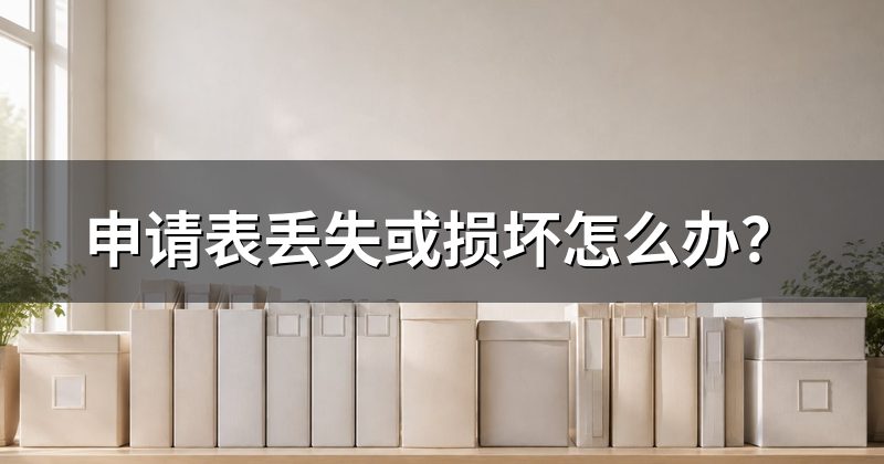 申请表丢失或损坏怎么办?