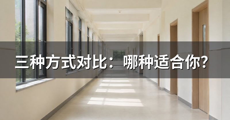 三种方式对比:哪种适合你?