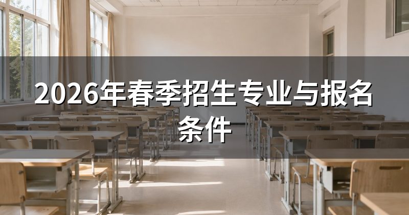 2026年春季招生专业与报名条件