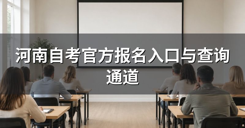 河南自考官方报名入口与查询通道