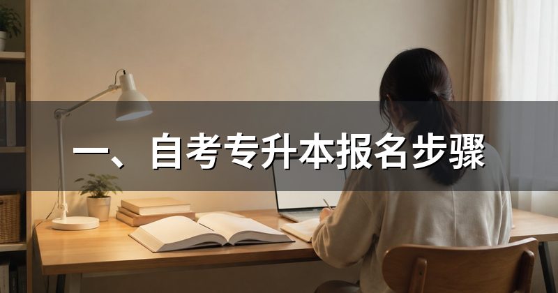 一、自考专升本报名步骤