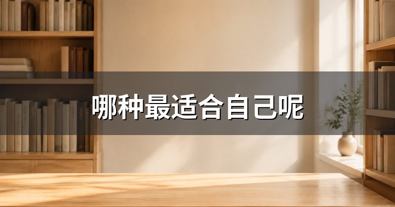 哪种最适合自己呢