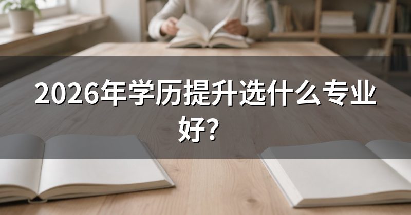 2026年学历提升选什么专业好?