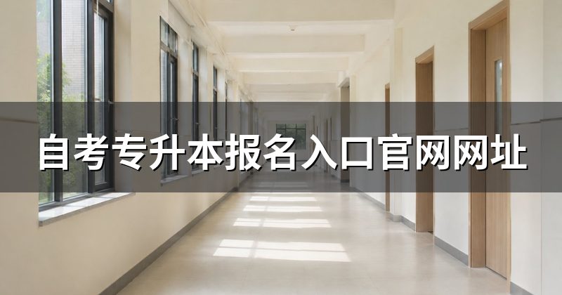 自考专升本报名入口官网网址