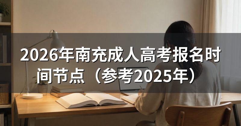 2026年南充成人高考报名时间节点(参考2025年)