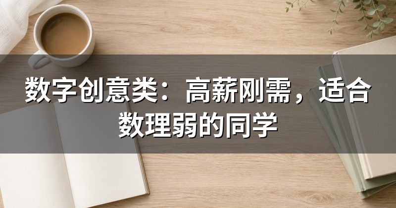数字创意类:高薪刚需,适合数理弱的同学
