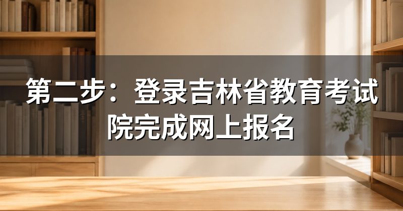 第二步：登录吉林省教育考试院完成网上报名