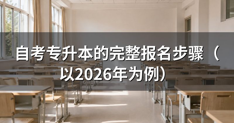 自考专升本的完整报名步骤(以2026年为例)