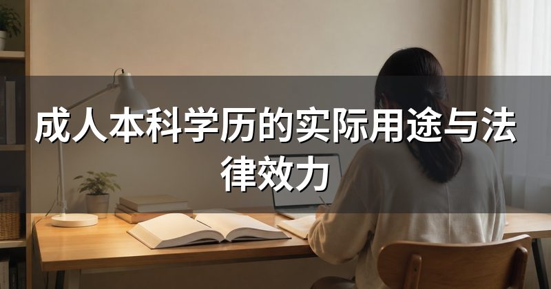 成人本科学历的实际用途与法律效力