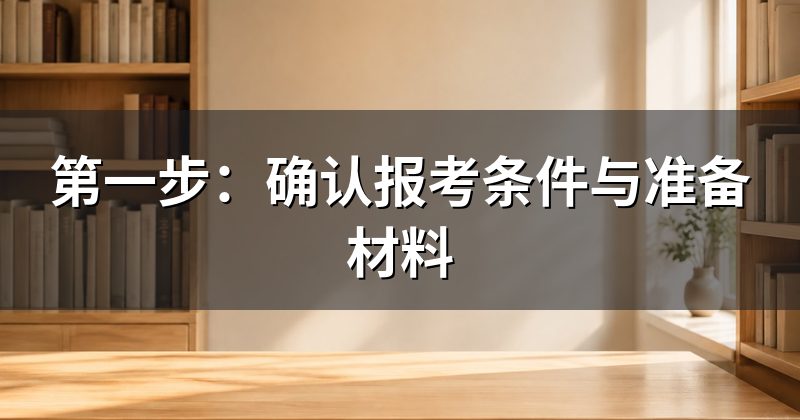 第一步:确认报考条件与准备材料