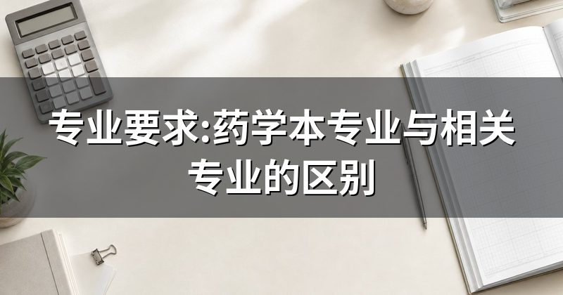 专业要求:药学本专业与相关专业的区别