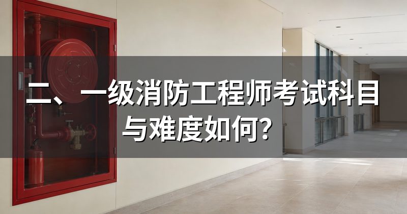 二、一级消防工程师考试科目与难度如何？