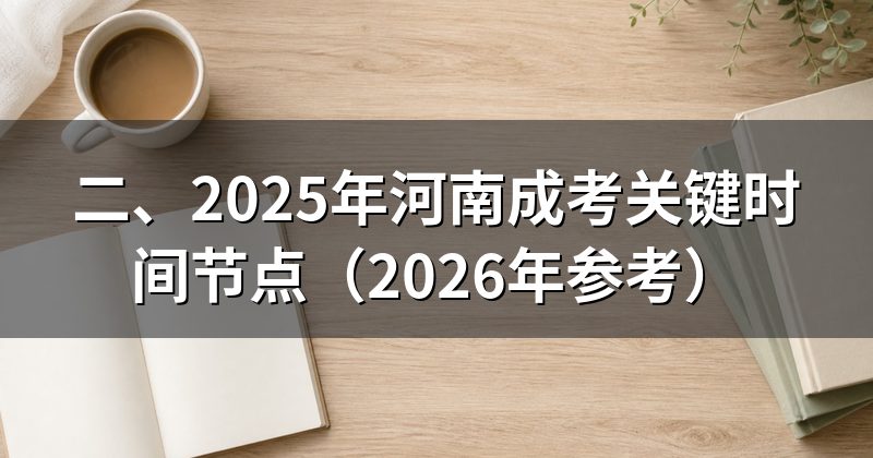 二、2025年河南成考关键时间节点(2026年参考)