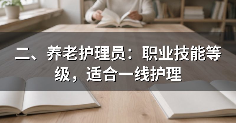 二、养老护理员:职业技能等级,适合一线护理